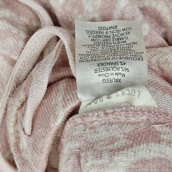Lucky Brand 2pc XXL Pink Short Sleeve Knit Top Shorts Loungewear PJ Sleep‎ Set - Picture 12 of 13